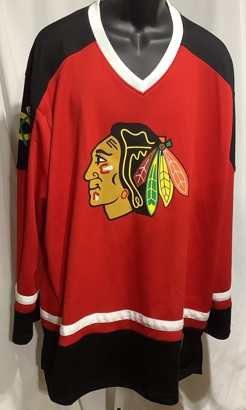 Chicago Blackhawks NHL Hockey Jersey Mens 2XL Red White Black Indian Head Crest